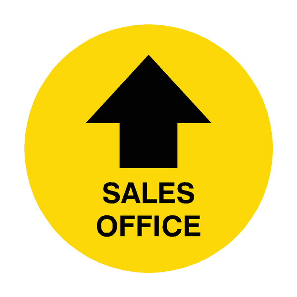 Sales Office Arrow Floor Sticker | Safety-Label.co.uk