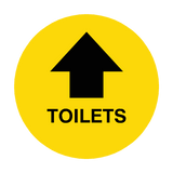 Toilets Arrow Floor Sticker | Safety-Label.co.uk