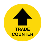 Trade Counter Arrow Floor Sticker | Safety-Label.co.uk