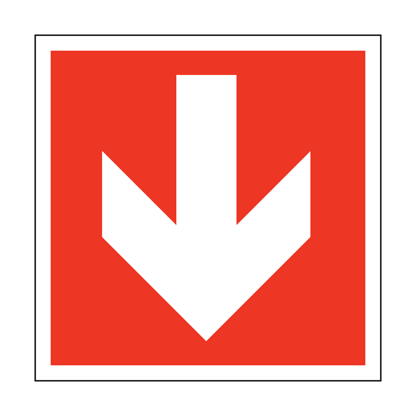 Arrow Safety Sticker Down | Safety-Label.co.uk