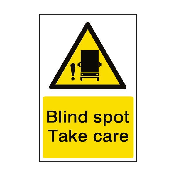 Blind Spot Take Care Sticker | Safety-Label.co.uk
