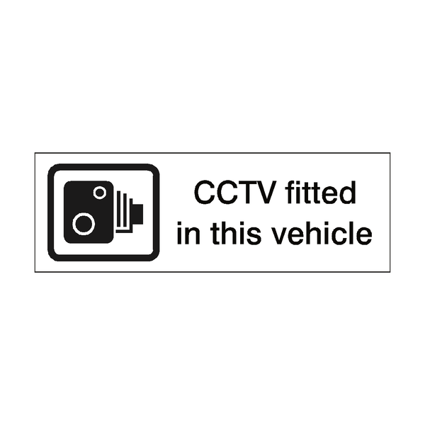 CCTV Fitted In This Vehicle Sticker | Safety-Label.co.uk