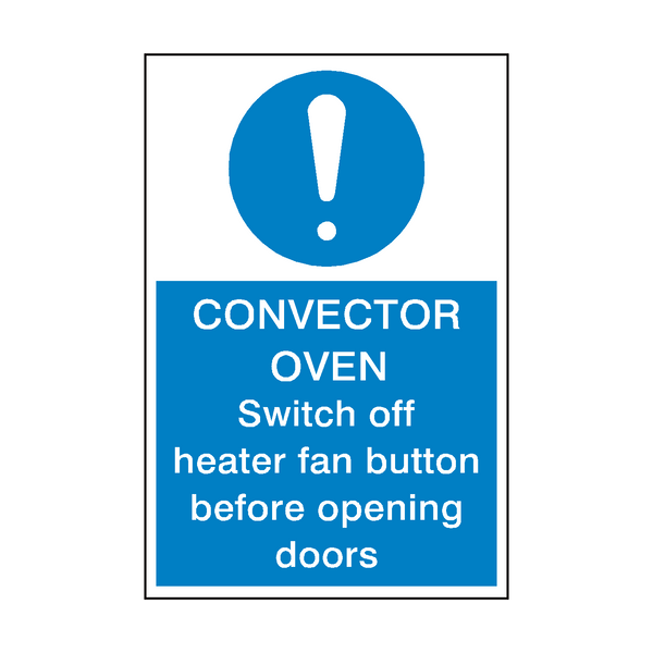 Convector Oven Safety Sign | Safety-Label.co.uk