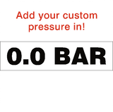 Custom BAR Tyre Pressure Sticker | Safety-Label.co.uk