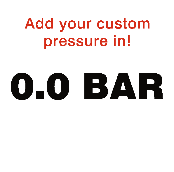 Custom BAR Tyre Pressure Sticker | Safety-Label.co.uk