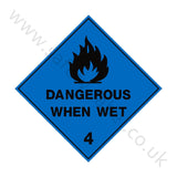 Dangerous When Wet 4 Sign | Safety-Label.co.uk
