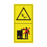 Do Not Ride On Platform or Ladder Sticker | Safety-Label.co.uk