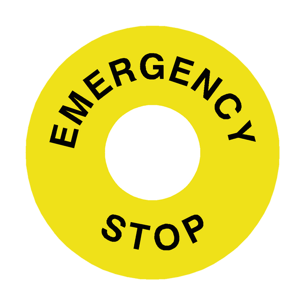 Emergency Stop Legend Label | Safety-Label.co.uk
