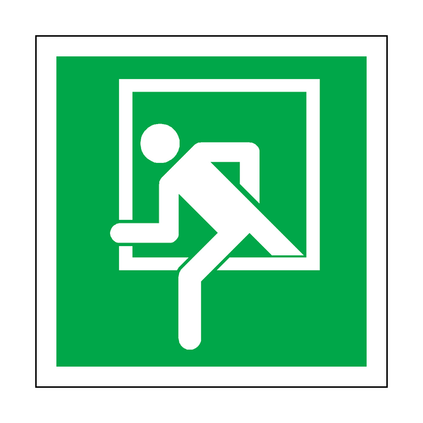 Emergency Window Symbol Sign | Safety-Label.co.uk