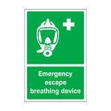 Emergency Escape Breathing Device Sticker | Safety-Label.co.uk