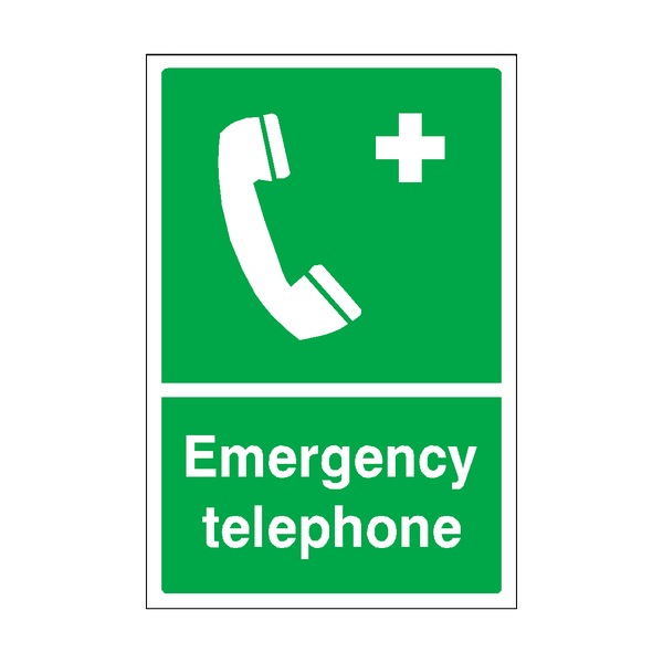 Emergency Telephone Sign | Safety-Label.co.uk