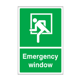 Emergency Window Sign | Safety-Label.co.uk