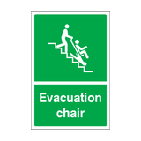 Evacuation Chair Sticker | Safety-Label.co.uk