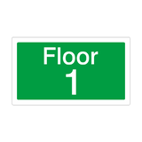 Floor 1 Sign Green | Safety-Label.co.uk