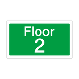 Floor 2 Sign Green | Safety-Label.co.uk