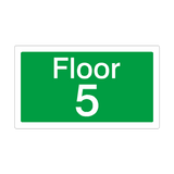 Floor 5 Sign Green | Safety-Label.co.uk