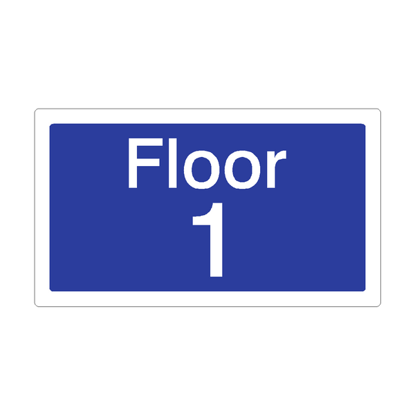 Floor 1 Sign Blue | Safety-Label.co.uk