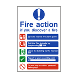 Fire Action Non-Lift Telephone Sticker | Safety-Label.co.uk