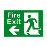 Fire Exit Left Arrow Sticker | Safety-Label.co.uk