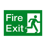 Fire Exit Running Man Right Sticker | Safety-Label.co.uk