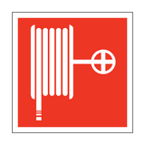 Fire Hose Reel Symbol Safety Sticker | Safety-Label.co.uk