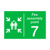 Fire Assembly Point Seven Sticker | Safety-Label.co.uk