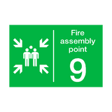 Fire Assembly Point Nine Sticker | Safety-Label.co.uk