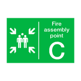 Fire Assembly Point C Sticker | Safety-Label.co.uk