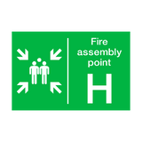 Fire Assembly Point H Sticker | Safety-Label.co.uk