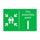 Fire Assembly Point I Sticker | Safety-Label.co.uk