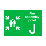 Fire Assembly Point J Sticker | Safety-Label.co.uk