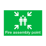 Fire Assembly Point Landscape Sticker | Safety-Label.co.uk