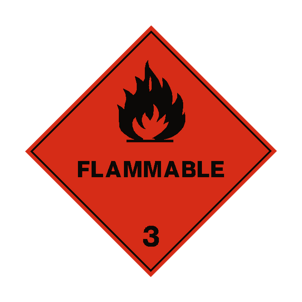 Flammable 3 Label | Safety-Label.co.uk
