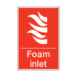 Foam Inlet Sticker | Safety-Label.co.uk
