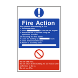 General Fire Action Sticker | Safety-Label.co.uk