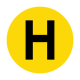 Letter H Floor Marker | Safety-Label.co.uk