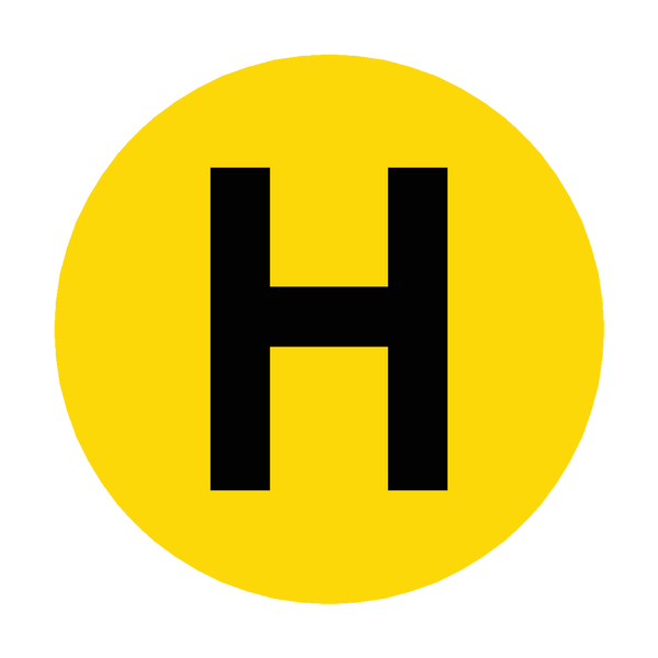 Letter H Floor Marker | Safety-Label.co.uk