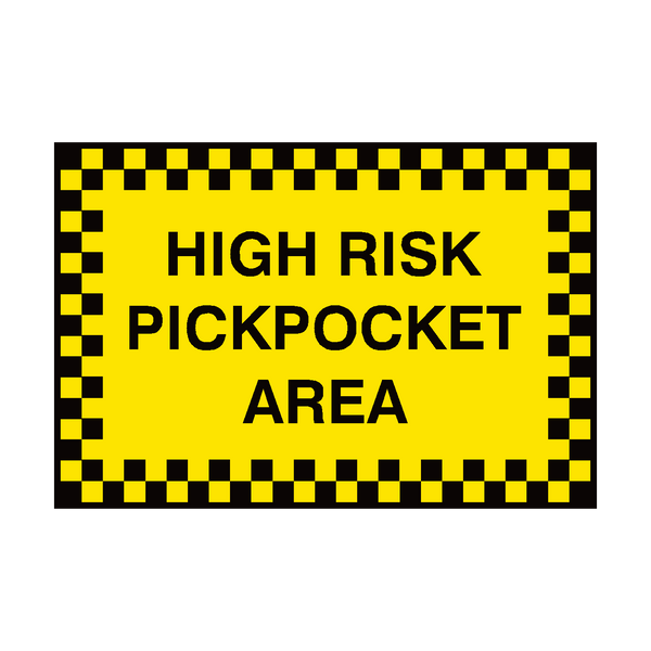 Pickpocket Security Sign | Safety-Label.co.uk