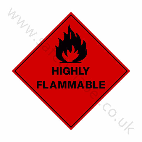 Highly Flammable Sign | Safety-Label.co.uk