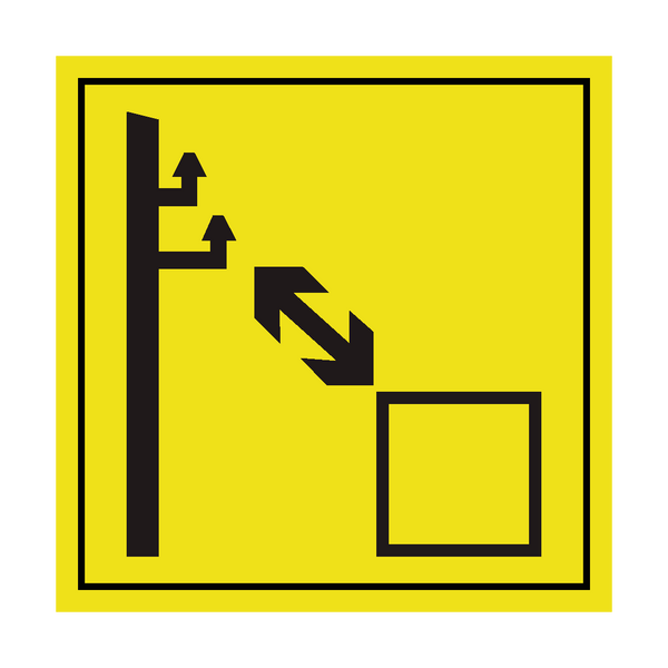 Keep A Distance From Electrical Power Lines Label | Safety-Label.co.uk
