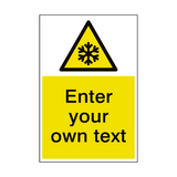 Low Temperature Custom Hazard Sticker | Safety-Label.co.uk