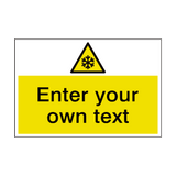 Low Temperature Custom Safety Sticker | Safety-Label.co.uk