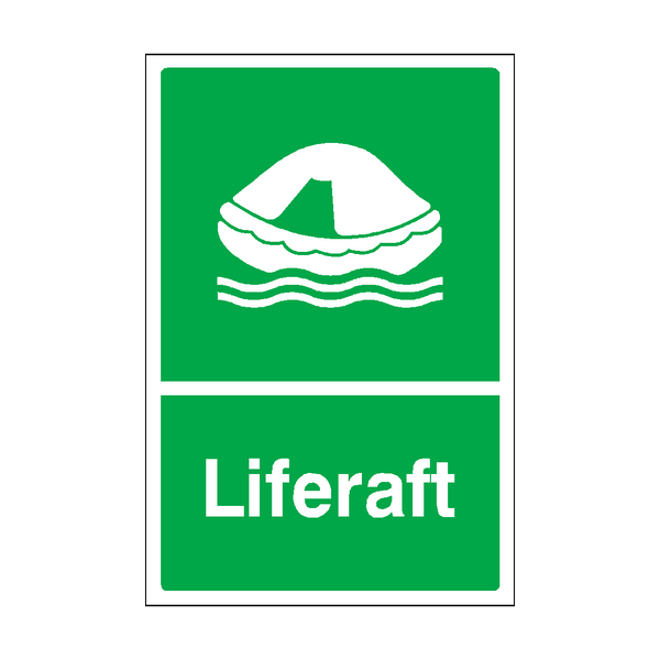Liferaft Sign | Safety-Label.co.uk
