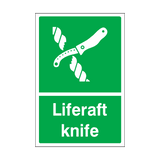Liferaft Knife Sign | Safety-Label.co.uk