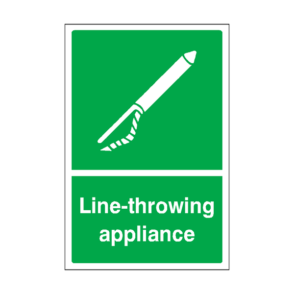 Line-throwing Appliance Sign | Safety-Label.co.uk