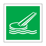 Marine Evacuation Slide Symbol Sign | Safety-Label.co.uk