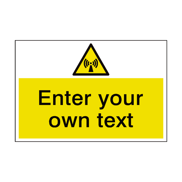 Non Ionizing Radiation Custom Safety Sticker SafetyLabel.co.uk
