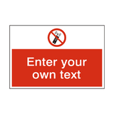 No Mobile Phone Custom Safety Sticker | Safety-Label.co.uk