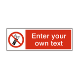 No Mobile Phone Custom Sticker | Safety-Label.co.uk