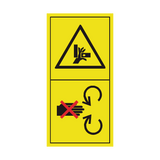 Never Reach Into The Needle & Knotter Area When Engine Is Running Sticker | Safety-Label.co.uk